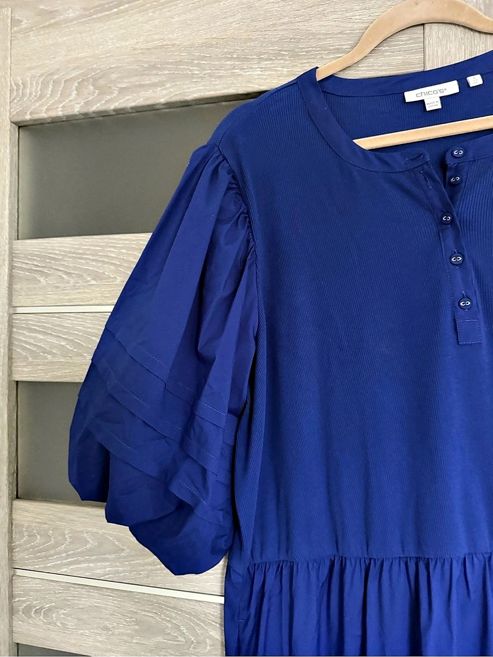 Chico'Small Women'Small Blue Tiered Dress Size Small